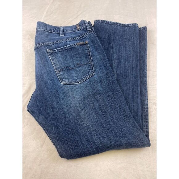 7 For All Mankind Men’s Straight Jeans Size 40/32 Denim 100% Cotton 5 Pocket - Picture 9 of 10